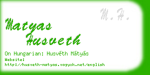 matyas husveth business card